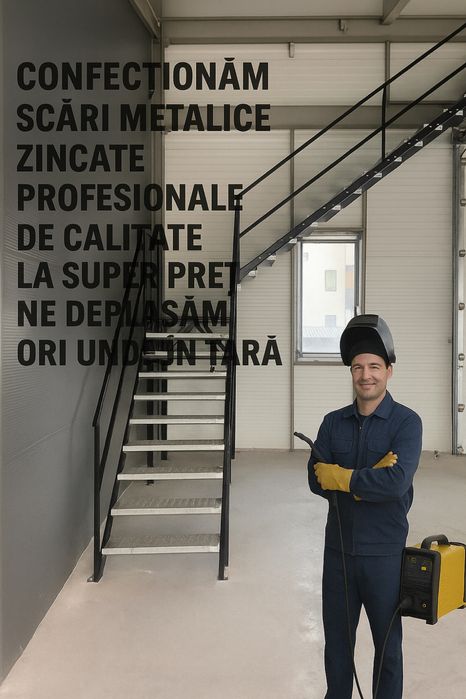 Scări metalice zincate