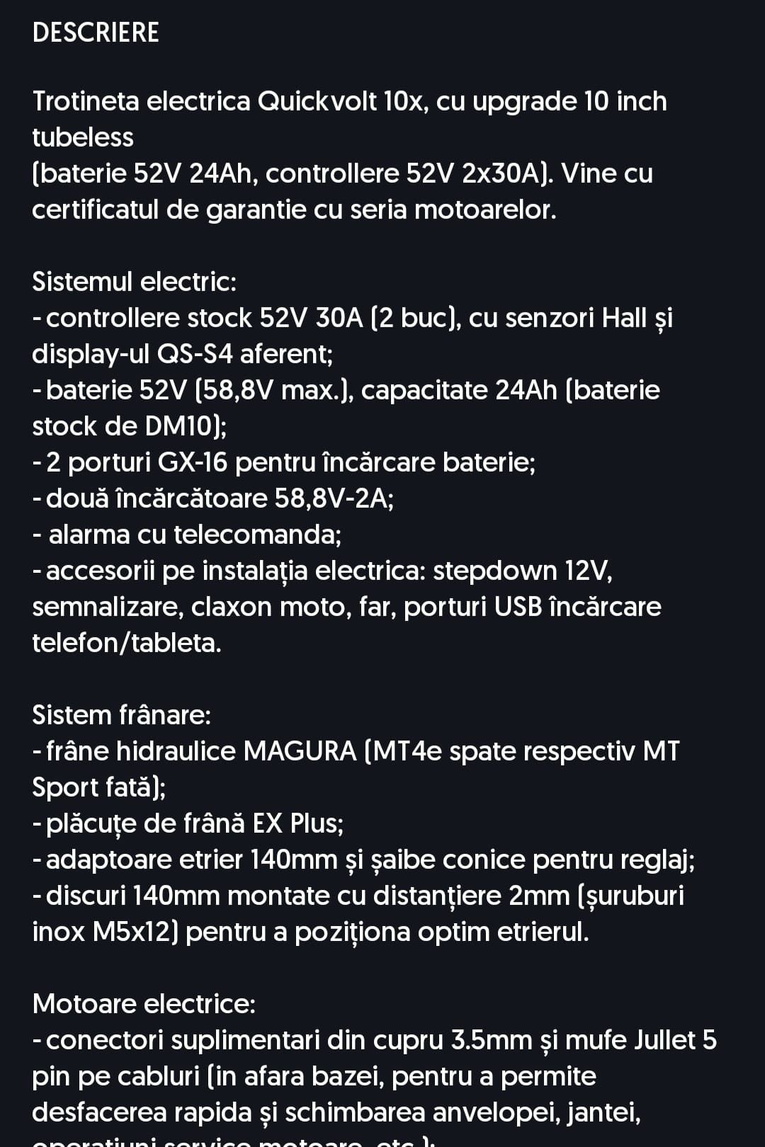 Trotineta electrica Q QuickVolt 10 X  UPGRADE !