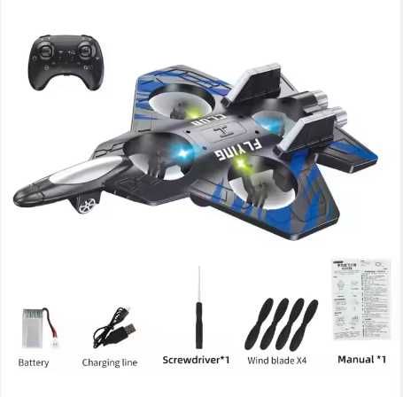 Дрон-самолет FLYING CLUB 2.4GHz с LED светлини дистанционно управление