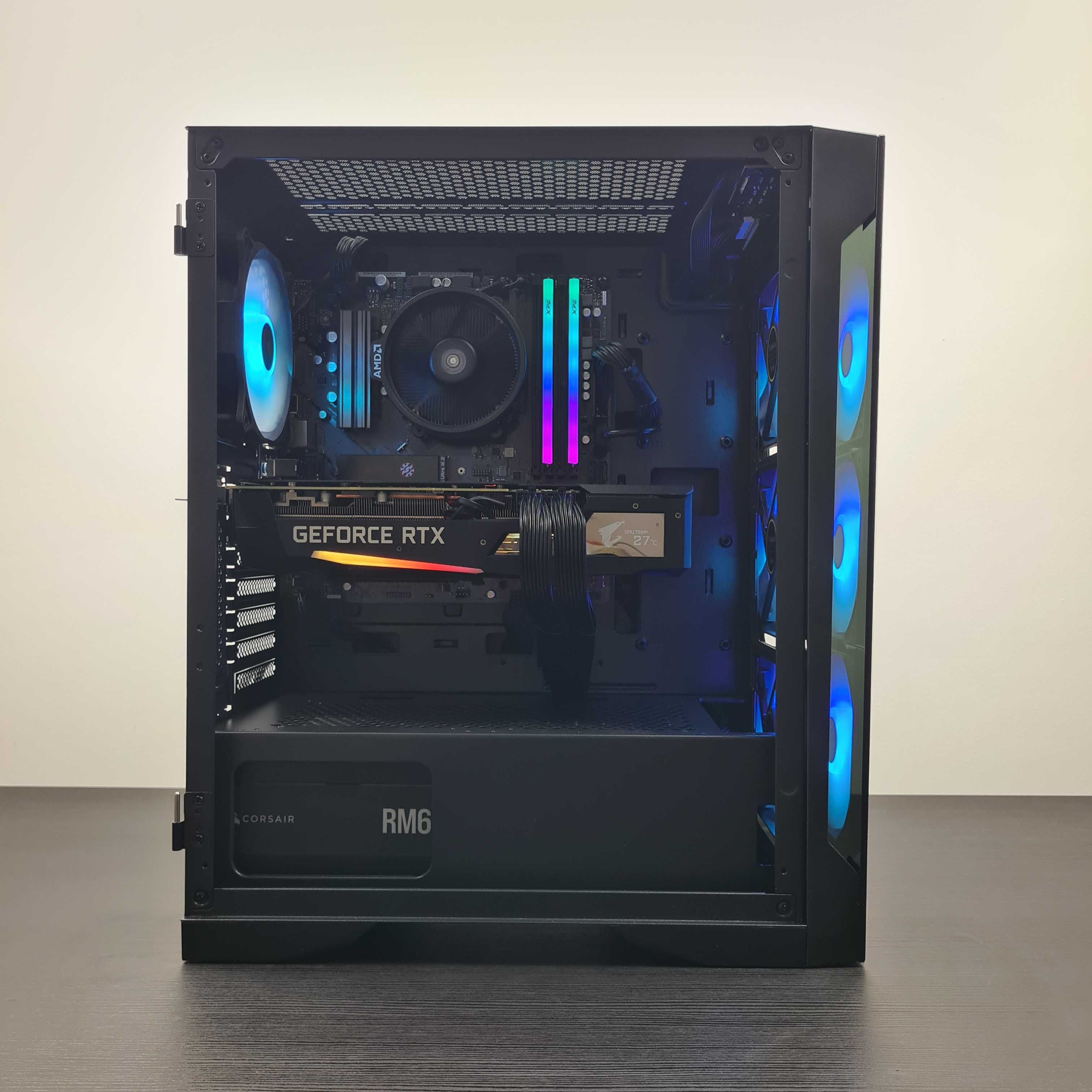Компютър За Игри! RTX 4060, AMD Ryzen 5 5600, SSD 500GB, 16 RAM
