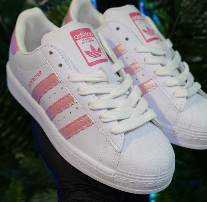 Adidas Superstar (36-40) Бели с Розови Ленти