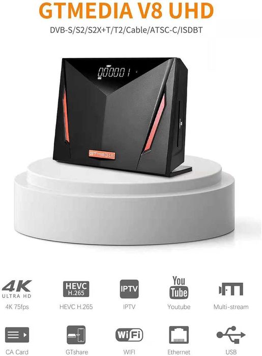 Receiver receptor satelit GT MEDIA V8 UHD