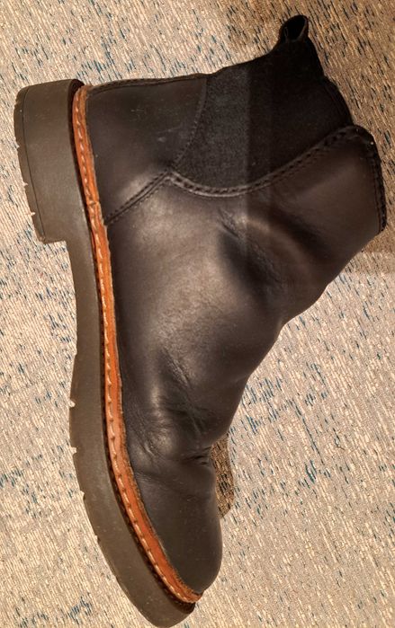 Дамски кожени черни боти Clarks, 37 номер