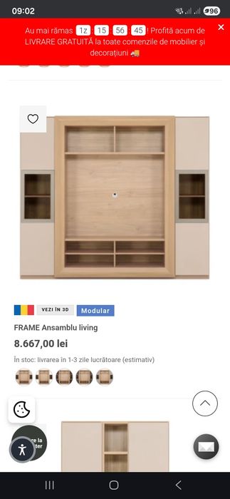 Vând biblioteca Frame Mobexpert