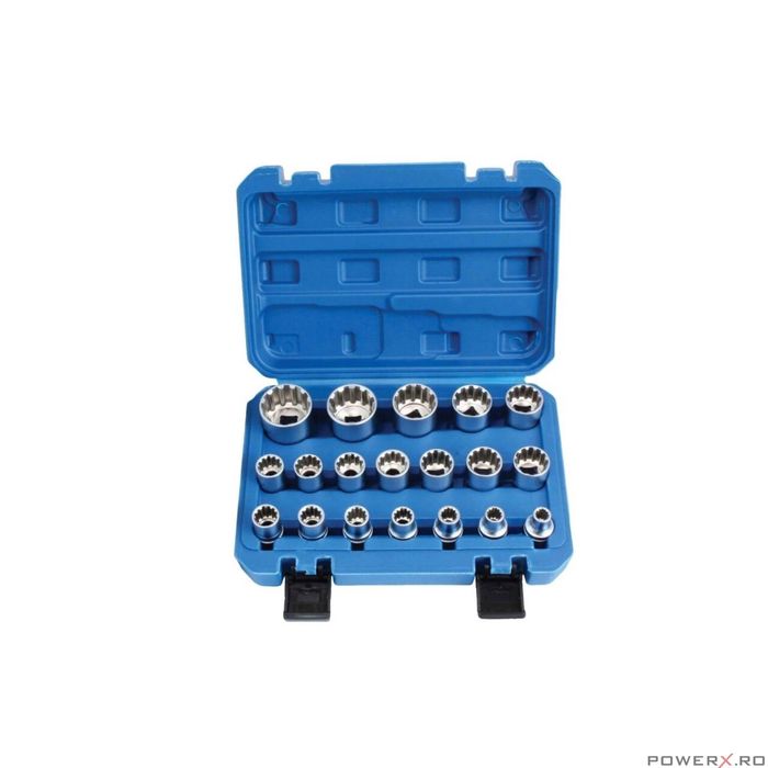 Trusa tubulare in 12 colturi, 19 piese, 8 - 32 mm, Satra