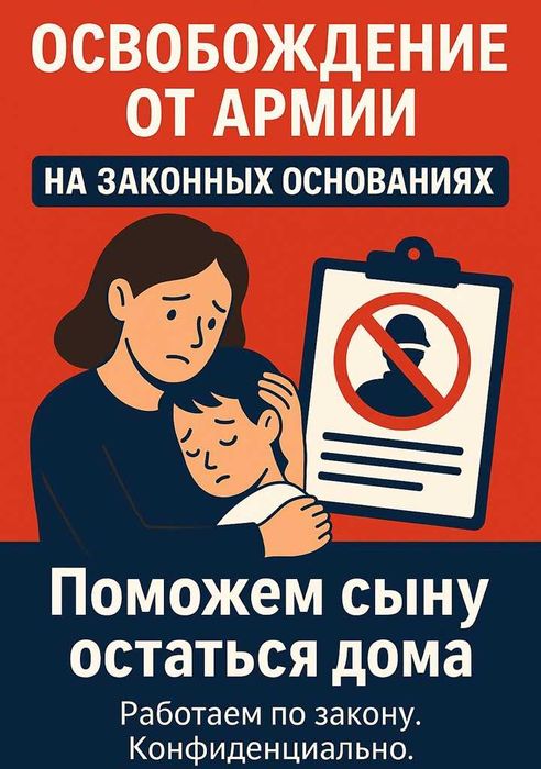 Юридические услуги (освобождение от армии на законных основаниях)