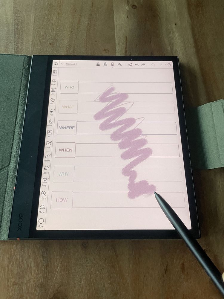 Електронен четец Boox NoteAir4C + marker pro + протектор