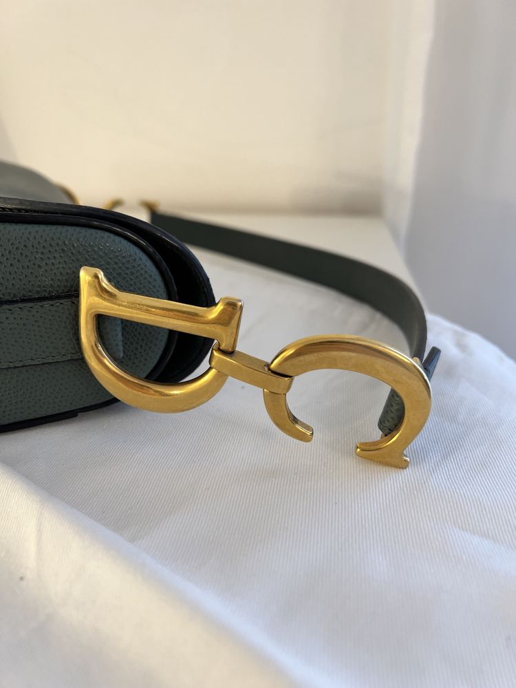 Geanta Saddle Dior verde