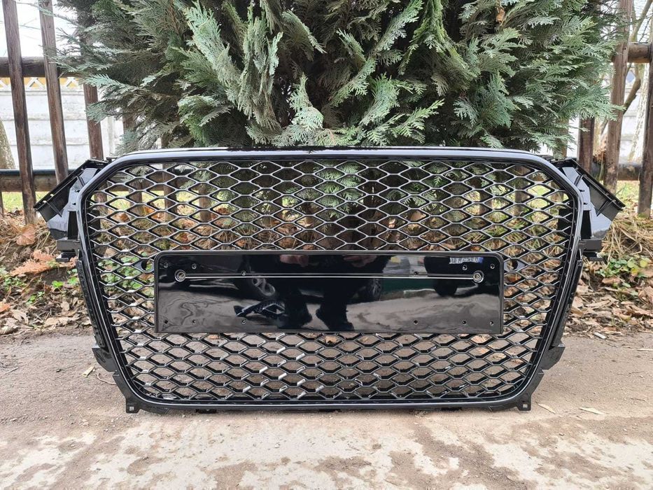 Grila Centrala Audi A4 B8 Facelift (2012-2015) RS Design Negru Lucios
