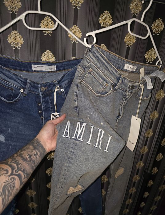 Blugi reducere Amiri / off White