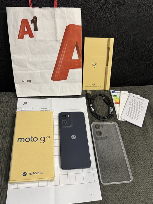 ЧИСТО НОВ 64GB Motorola g05 A1 Гаранция 2027г. Blue