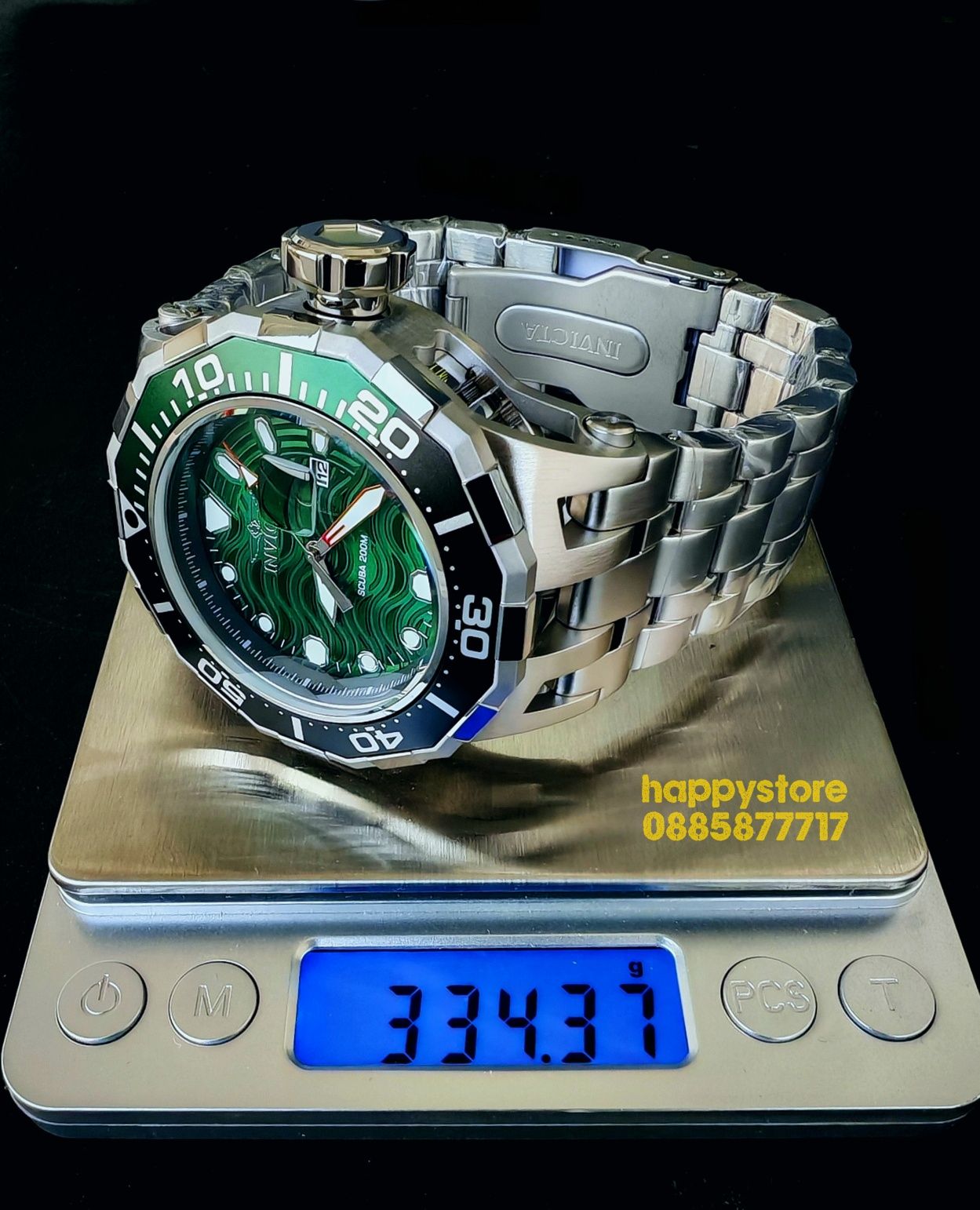 INVICTA Wave Green 52 mm, Инвикта нов ръчен часовник
