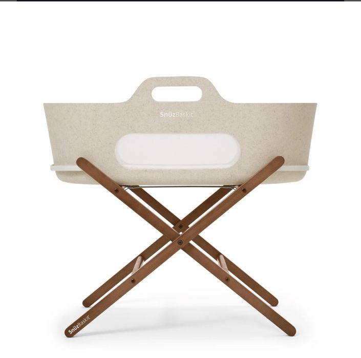 SnuzBaskit Moses Cos bebe & Stand – Barley/Walnut Stand