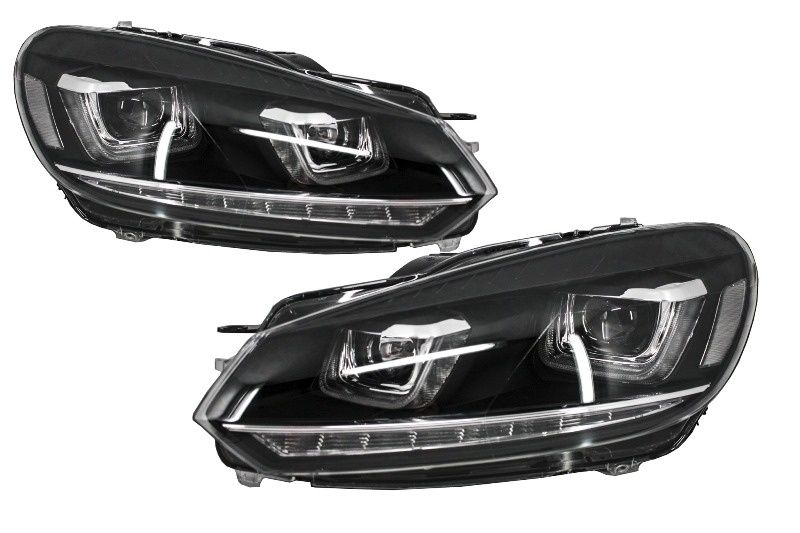 Faruri LED compatibil cu VW Golf 6 VI (2008-2013) Design Golf 7 3D U D