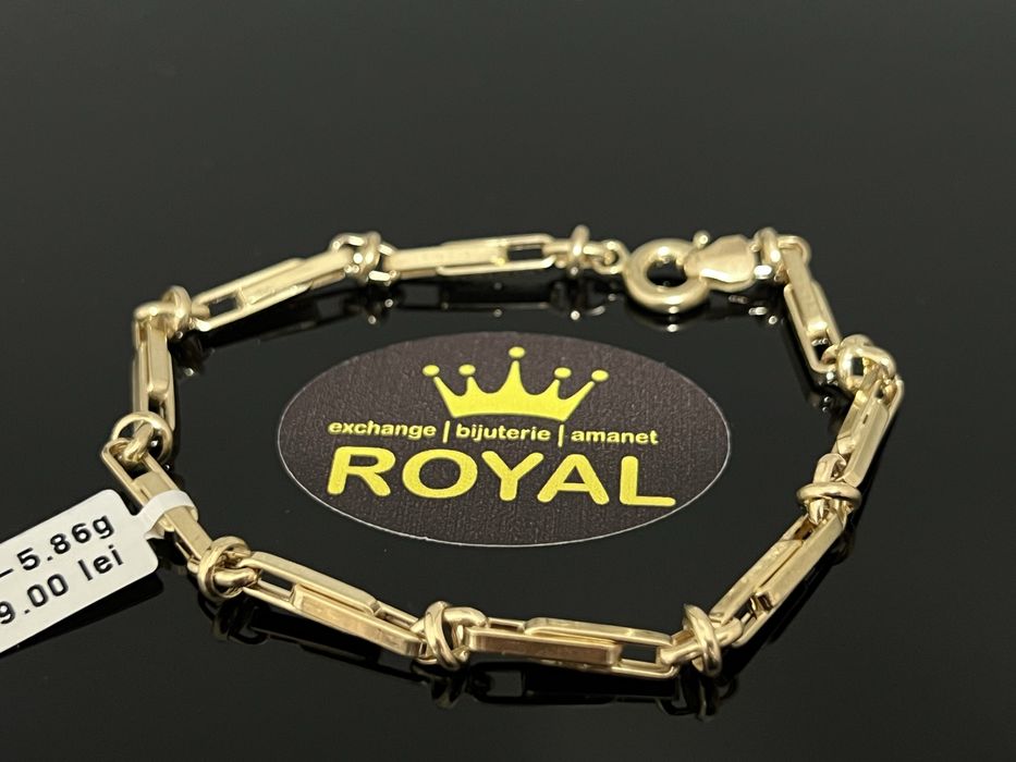 Bijuteria Royal CB : Bratara barbateasca aur 14k 5,86gr