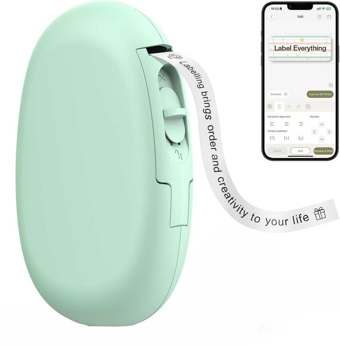 Imprimantă etichete SUPVAN E10 Bluetooth, verde, fără bandă inclusă