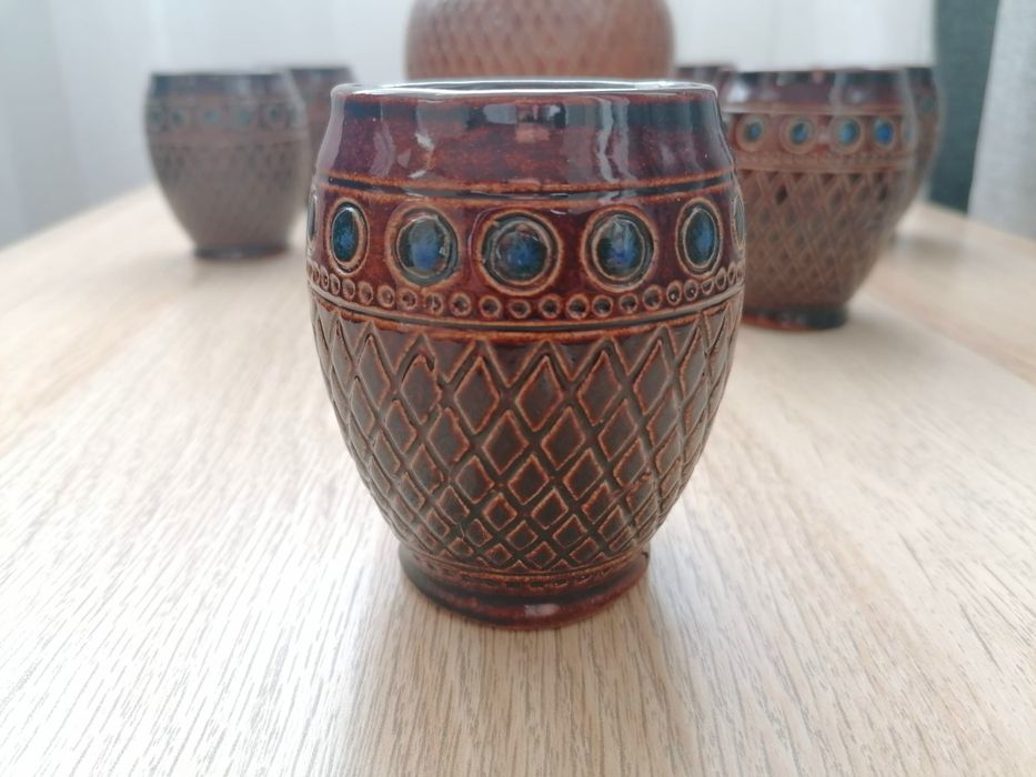 Carafa și pahare- set ceramica