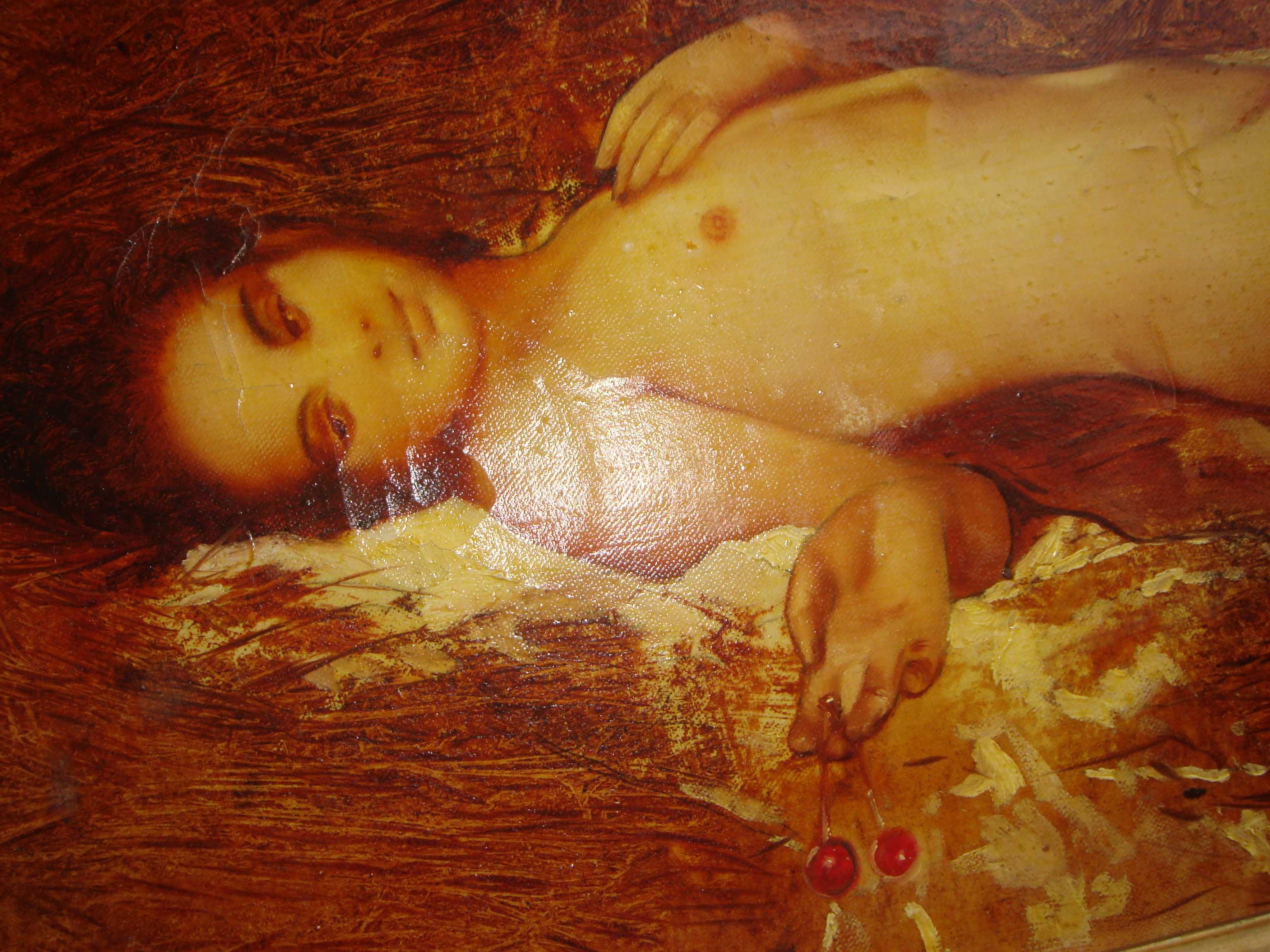 Прекрасная Старинная Картина Nude во французском стиле 50 см на 40 см