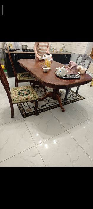 Стол стульч дерево для кухни для гостей