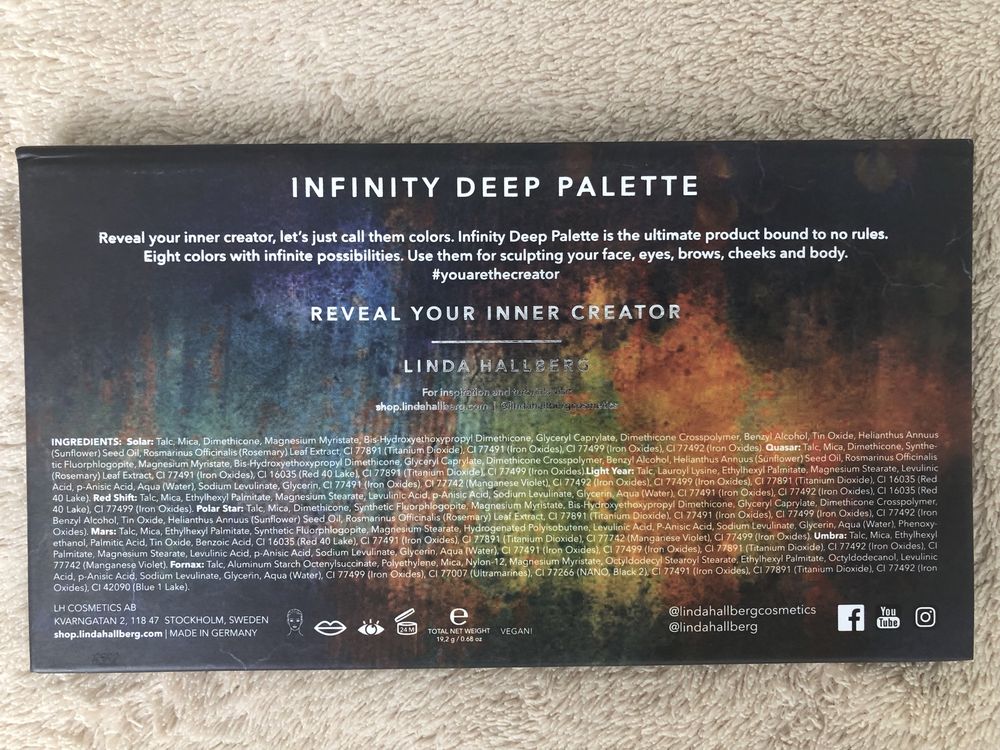 Linda Halberg paleta farduri multifunctionla - Infinity deep