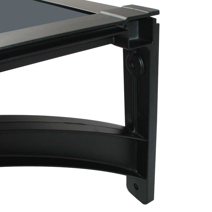 Copertină ERIC PRO Alu cu Jgheab + Plexiglas de ușă 120/150x100cm