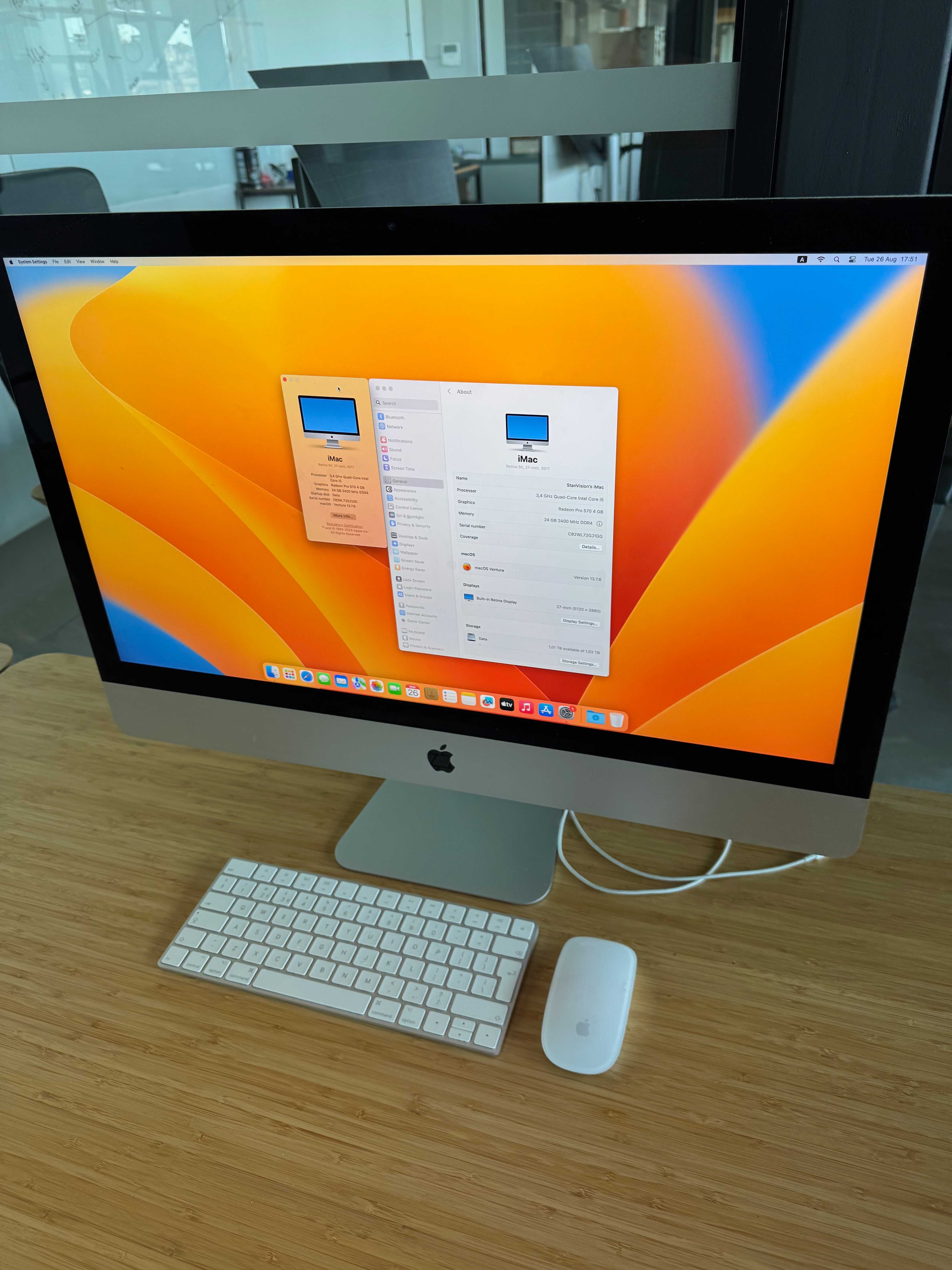 Apple iMac 27” Retina 5K – 2017 и 2015 модели, отлично състояние
