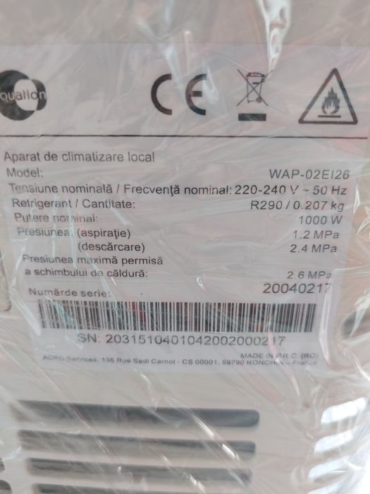 Vând aer condiționat portabil