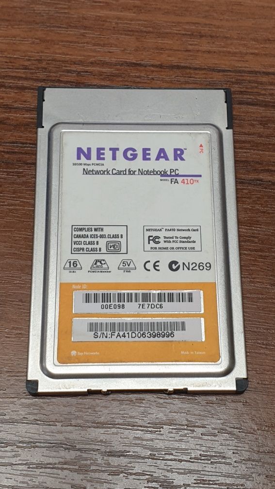 Сетевой адаптер Netgear FA410TX PCMCIA Network Ethernet adapter