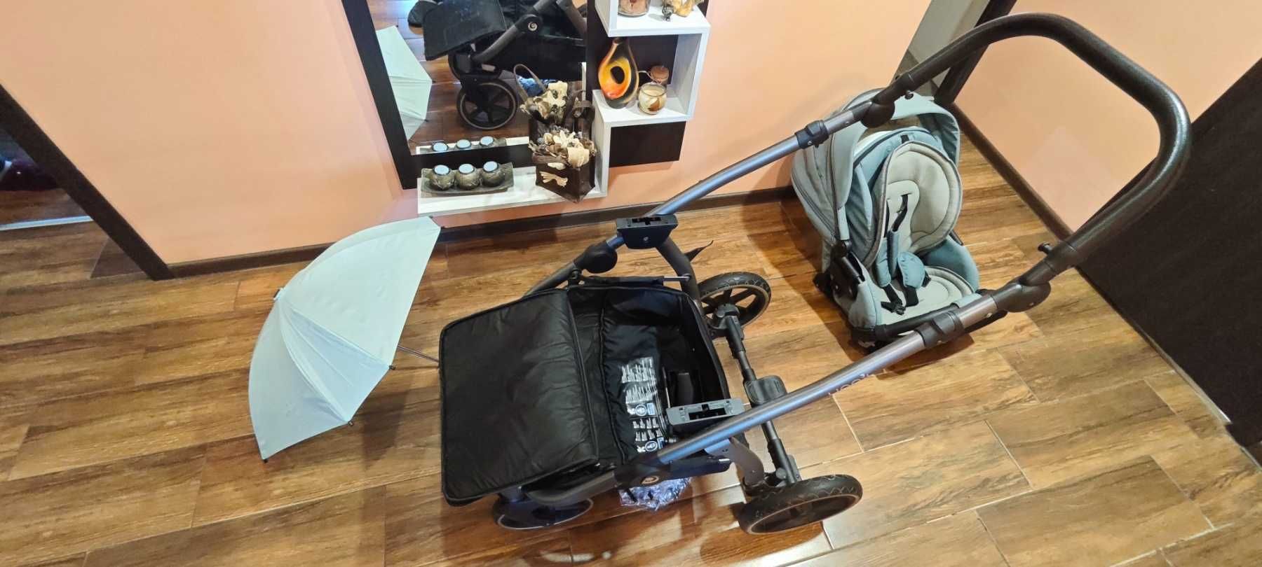 Бебешка количка Tutis Uno 3+, 2в1, 143 Menta