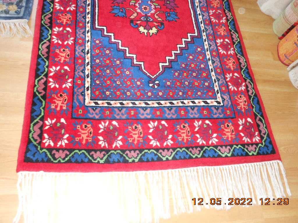 covor lana % 210/108 traversa traditional manual persan iran vechi