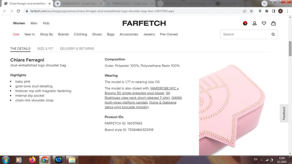 CHIARA FERRAGNI оригинална чанта с кутия