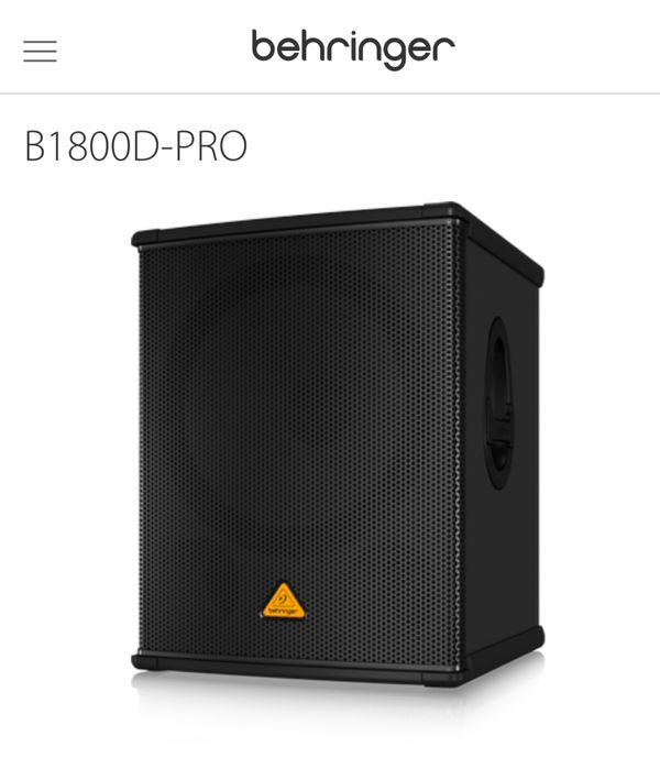 Subwoofer Behringer b1800
