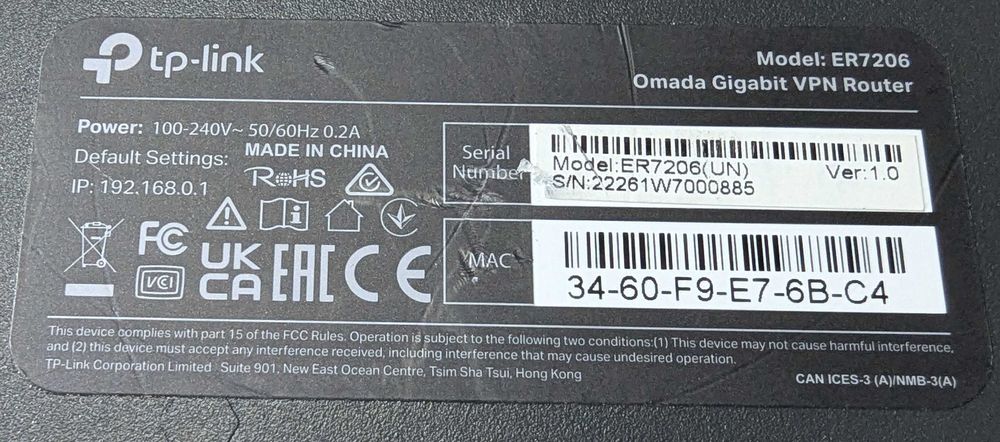 Router Gigabit Multi-WAN VPN SafeStream TP-Link TL-ER7206 SFP gigabit