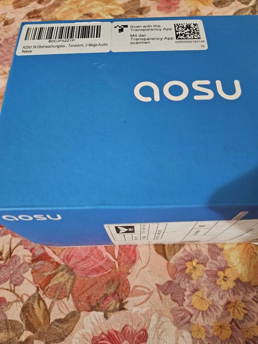 AOSU 3K Wi-Fi външна камера 5MP 360° със слънчев панел и проследяване