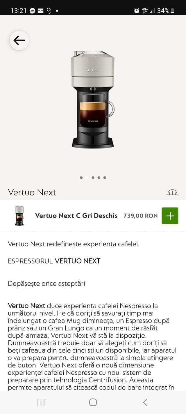 Espressor Nespresso Vertuo Next