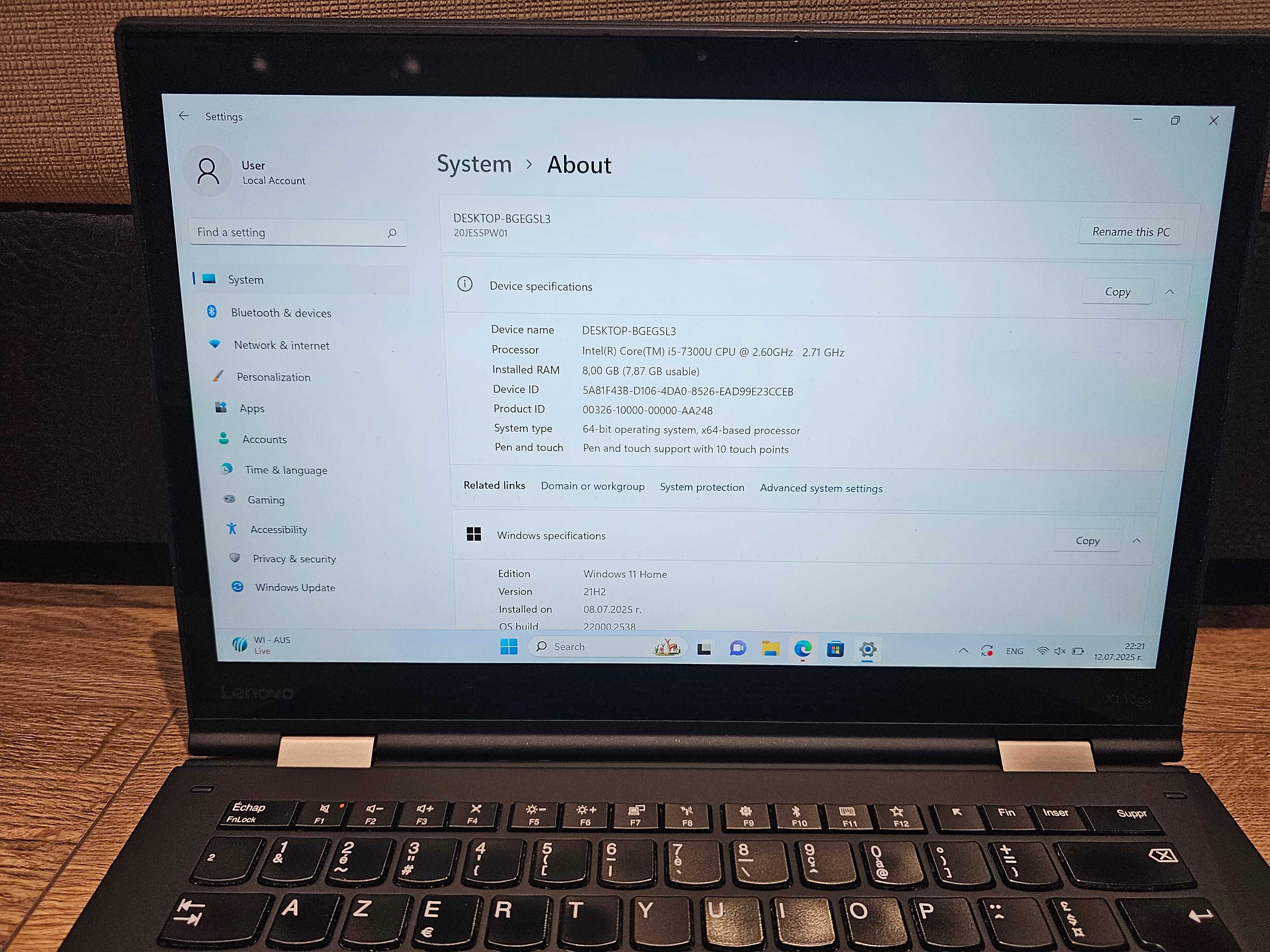 Лаптоп Lenovo Thinkpad X1 Yoga 2nd Gen