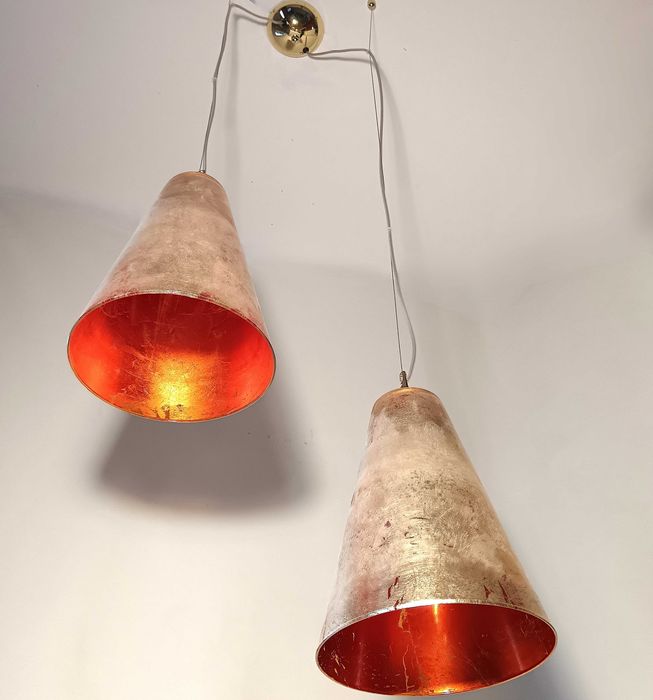 Lustra (1 din 2) Mid-Century, Iluminat arhitectural, RUGGIU, vintage
