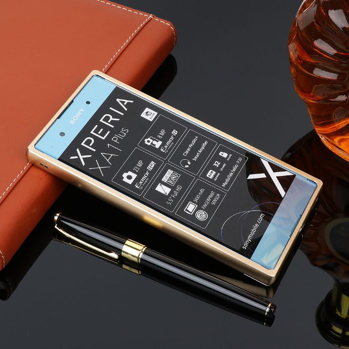 Husa / Bumper aluminiu + spate Oglinda pt. 1Sony Xperia XA1 Plus