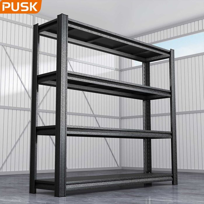 Mustahkam polkali stellaj, bankalar va buyumlar uchun