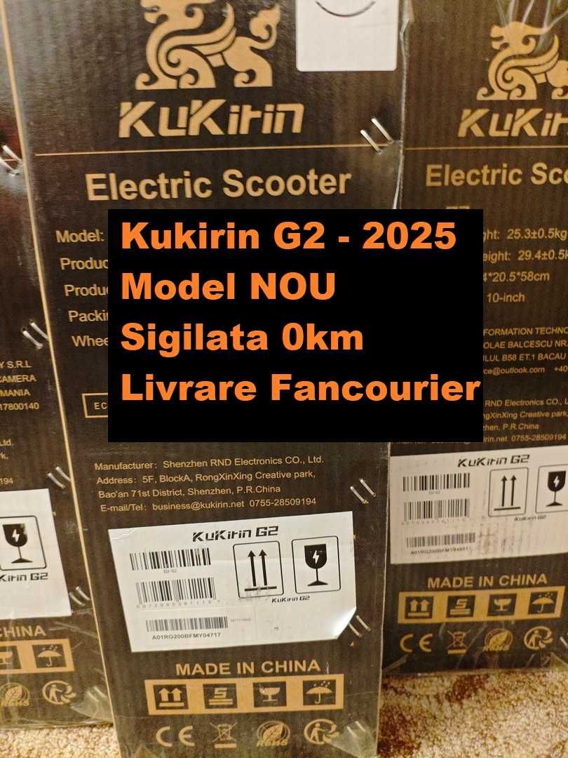 Kukirin G2 Model NOU din 2025, Sigilata NOUA , 55km/h Motor 800W