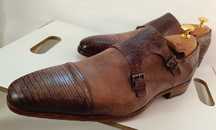 Pantofi monk 42 42.5 43 de lux GREVE NOI lucrati manual piele naturala