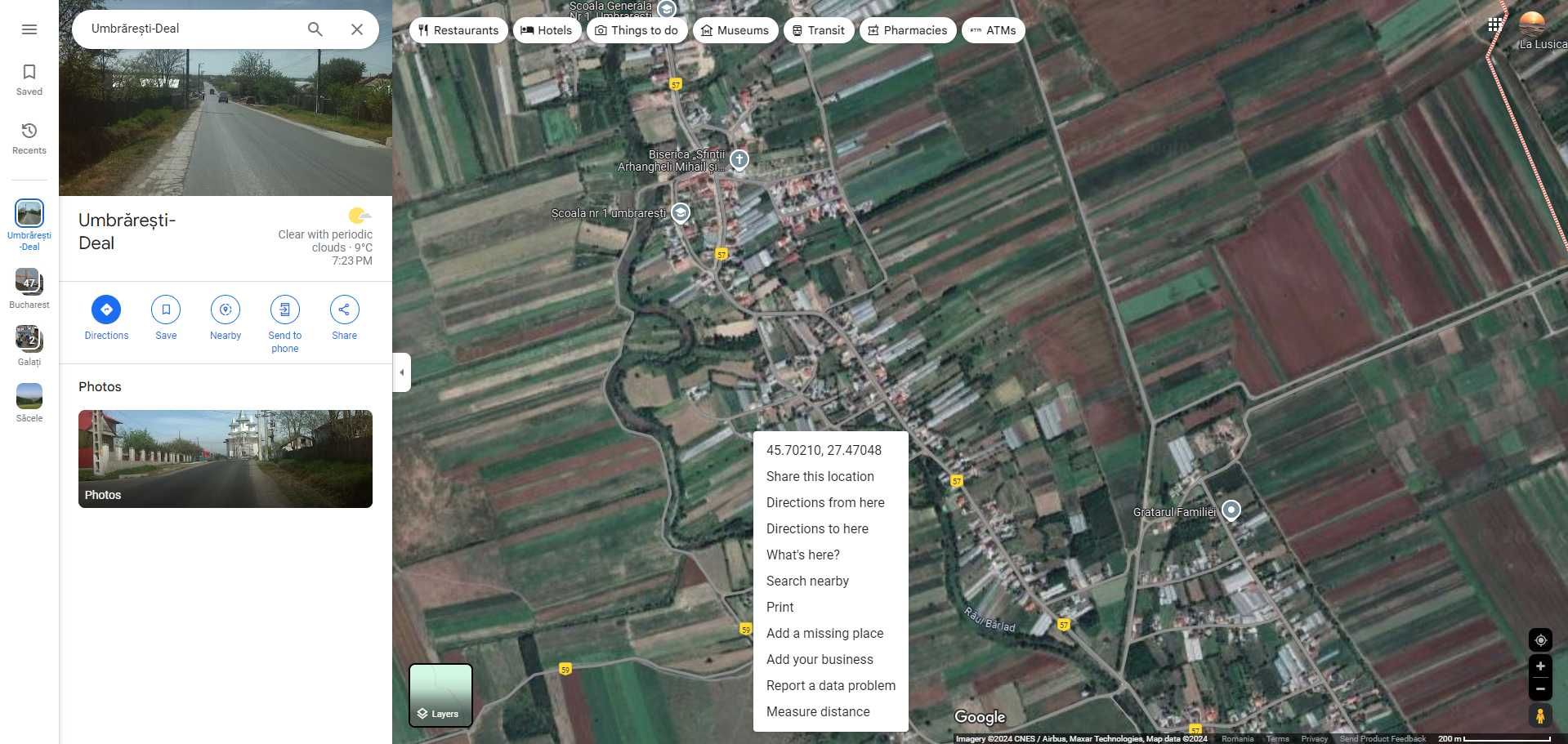 Teren de vanzare intravilan Umbraresti