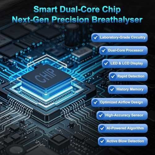 Нов Портативен алкотестер с LCD дисплей висока точност и 20 накрайника