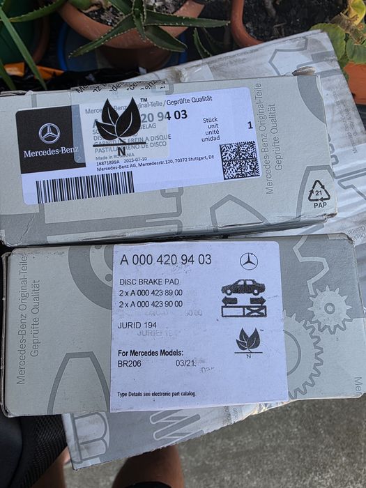 Placute de frana spate mercedes w 205.c klass