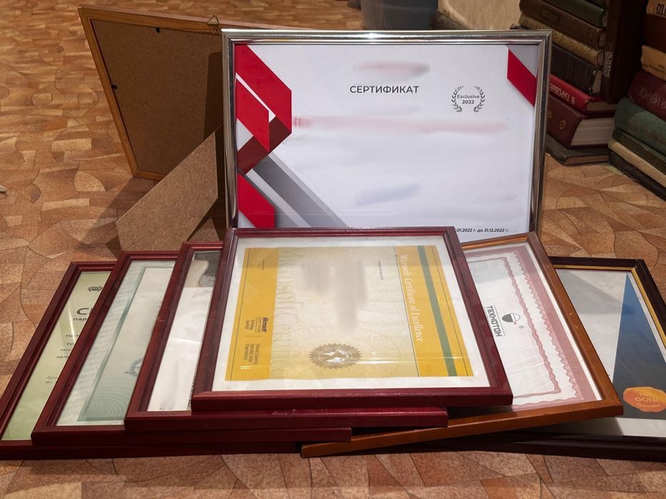 Рамки А4 под фото, сертификаты