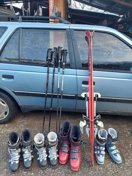 Продавам ски и ски обувки, щеки