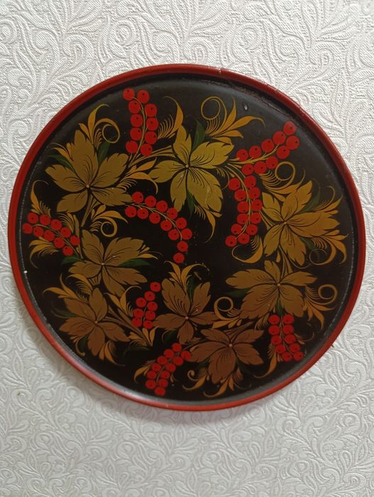 Тарелки деревянные настенные росписные