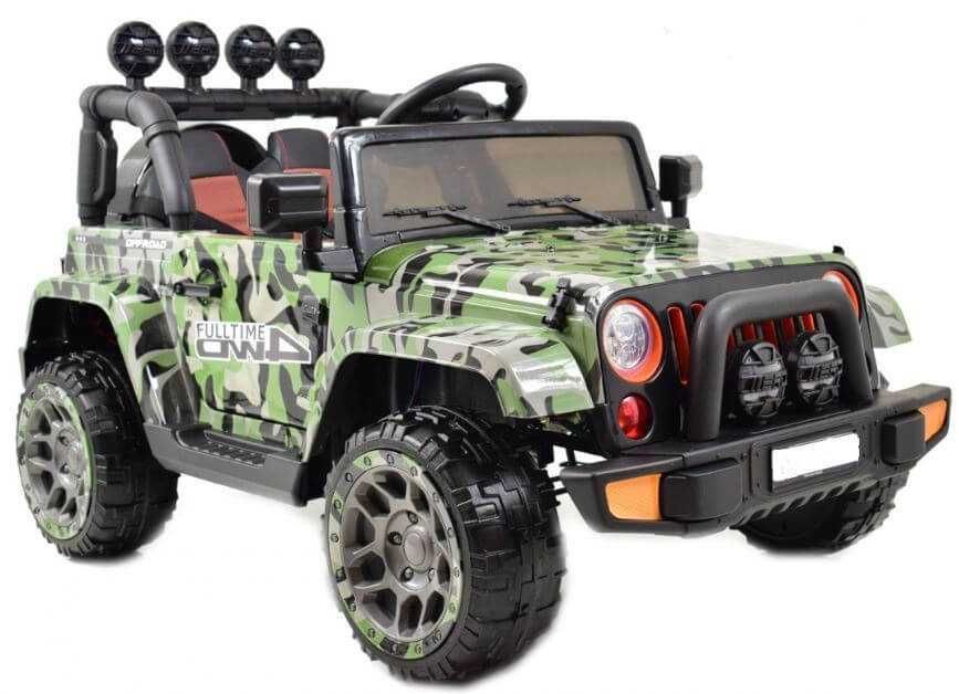 Masinuta electrica pt copii  Autokids FULL TIME 4x4  (7588) Military