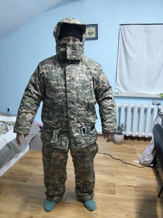 Камуфляжный костюм зимний ватный