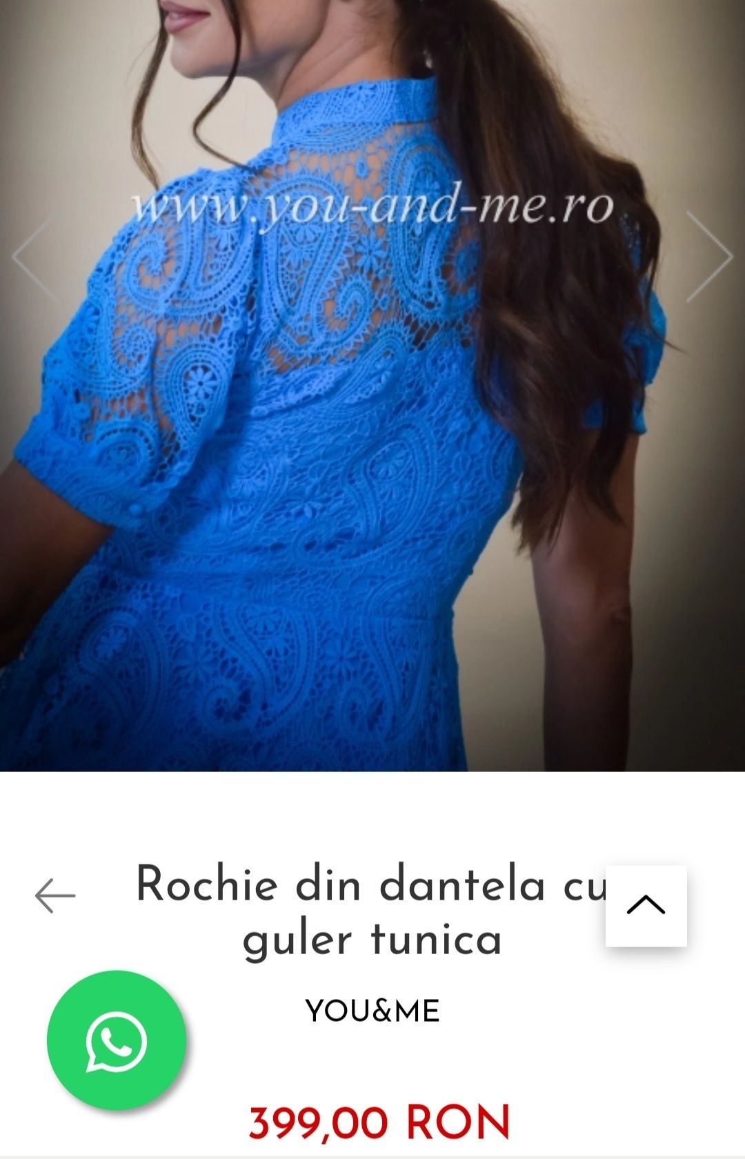 Rochie albastră din dantela